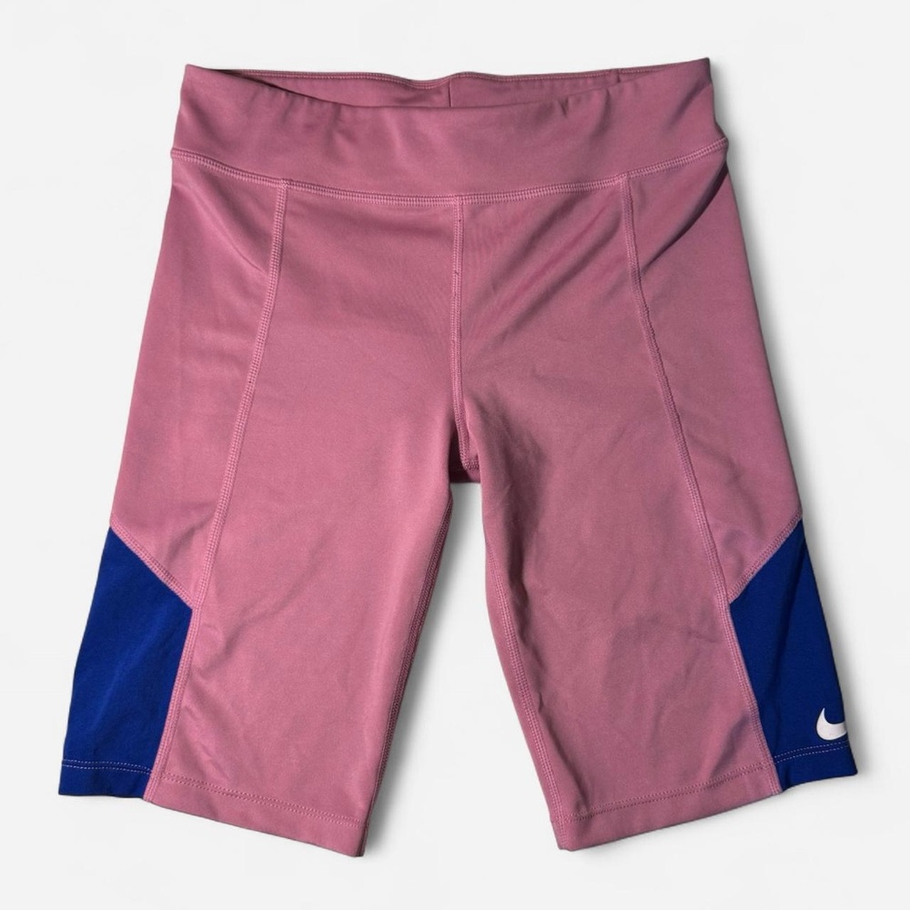 Nike Women's Pink and Navy Bike Shorts
